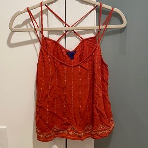 Cropped flowy tank top